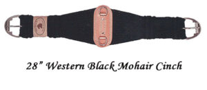 28" Western Mohair Black