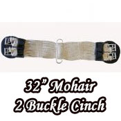 32" English Mohair 2 Buckle Cinch