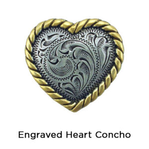 Engraved Heart Concho