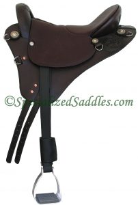 Specialized Saddles Mahogany Eurolight with Spot Floral Tooling