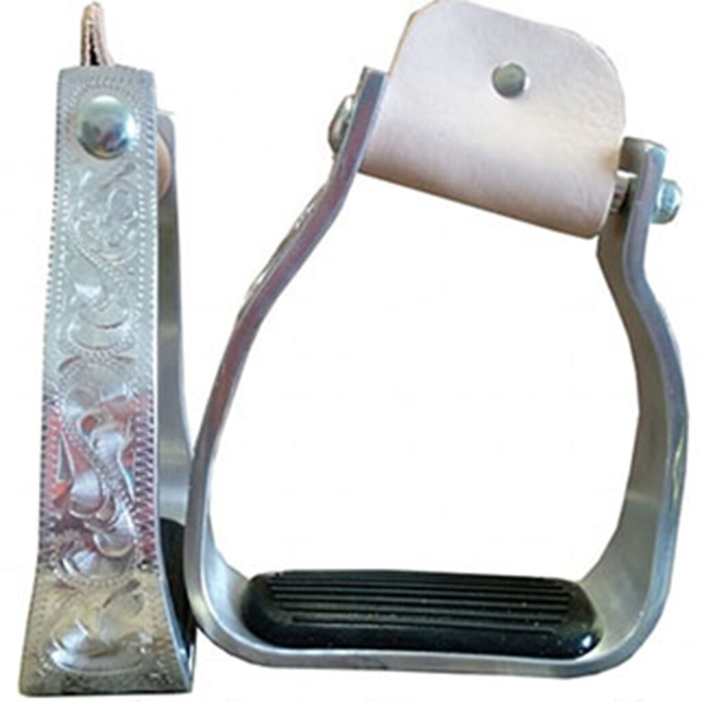 New! Cashel Aluminum Slanted Stirrups Engraved 2.5″