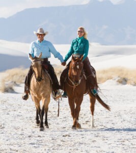 David and Tracy Riding at White Sands National Monument