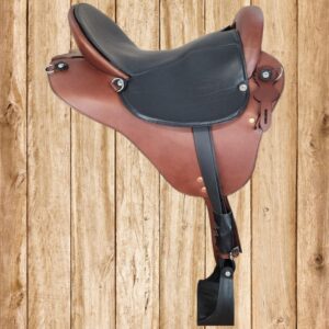 Brown Eurolight with tall cantle